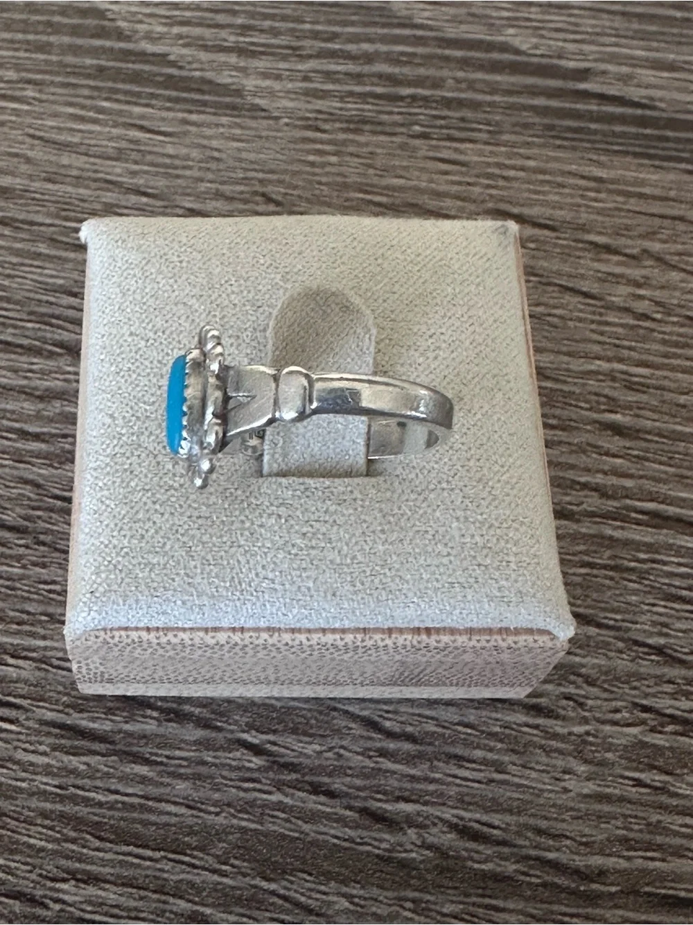 Vintage Native American Bell Trading Post Sterling Silver Turquoise Ring Size 5